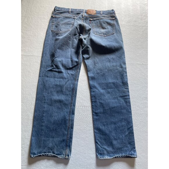 Levis 501XX Blue Denim Jeans L34 W42 Button Fly 100% Cotton Made In USA - Picture 7 of 11
